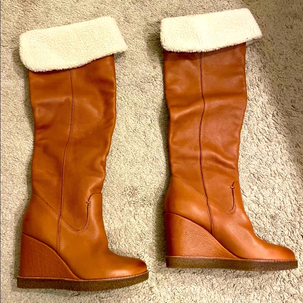 Dolce Vita Perly over the knee wedge boot. New in Box.
